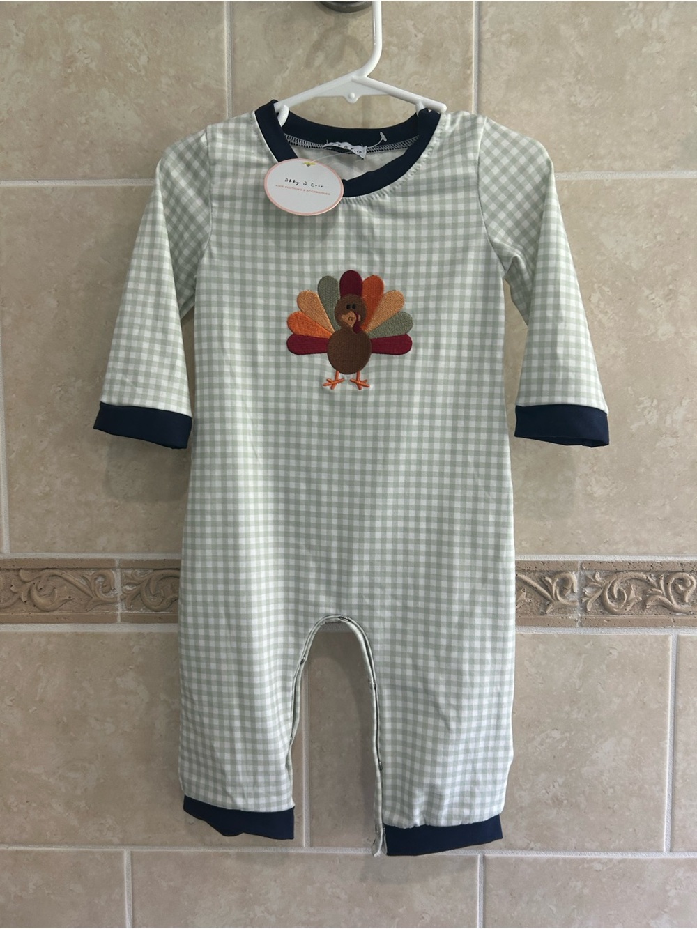 Abby & Evie Turkey Romper NWT